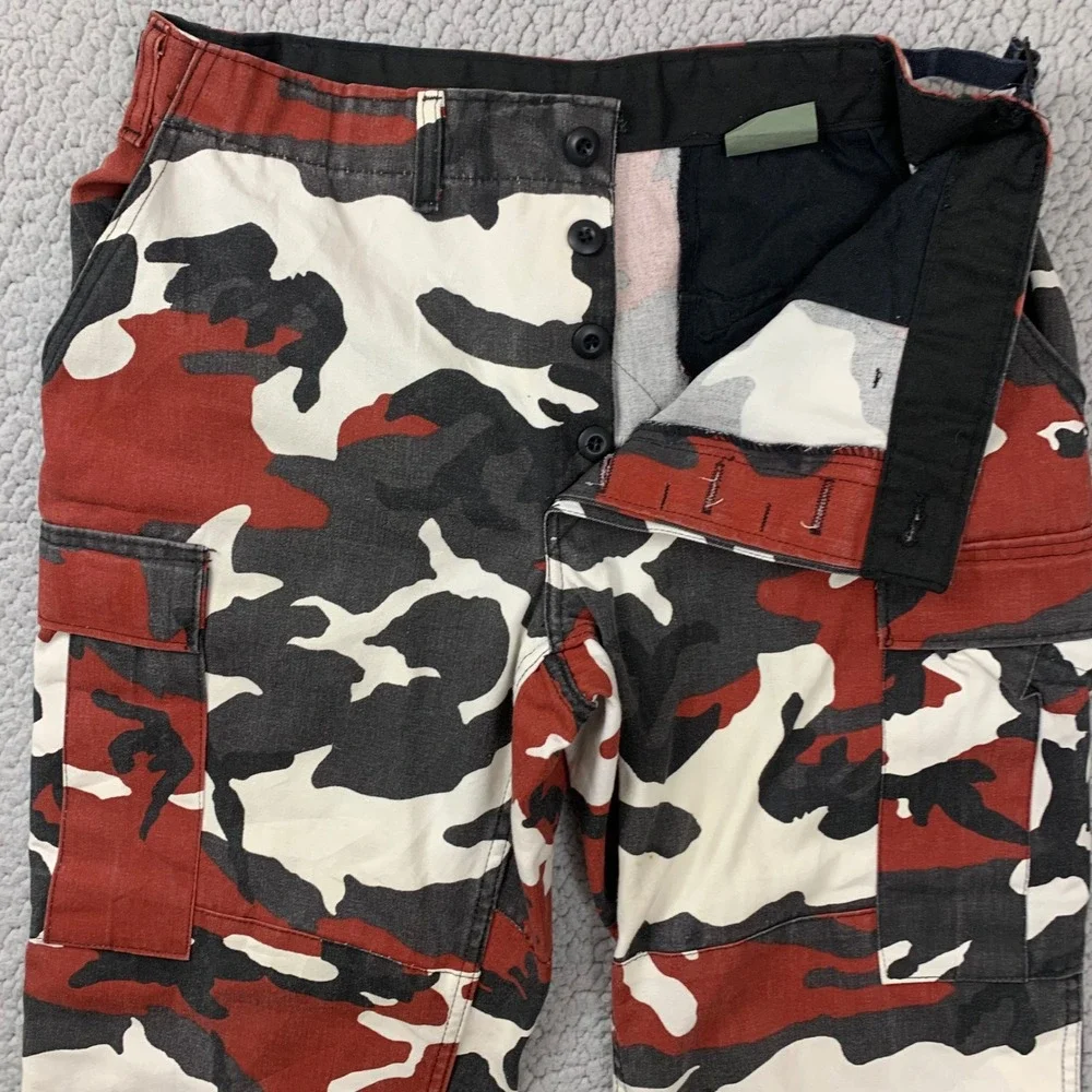 Rothco Cargo Pants Mens Medium Red Camo Military Tactical BDU Straight Leg